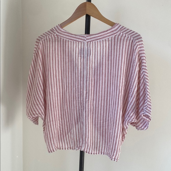 Rails White and Pink Striped Crop Blouse - Picture 3 of 3
